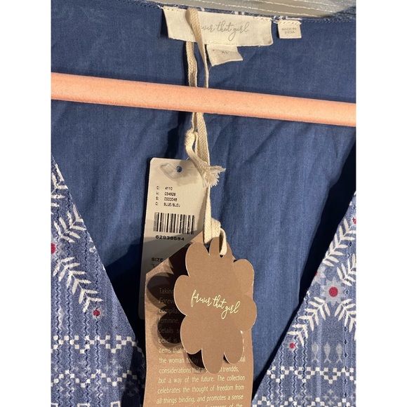 Anthropologie Forever That Girl Embroidered Smocked Blouse NWT Size XL - Picture 7 of 15